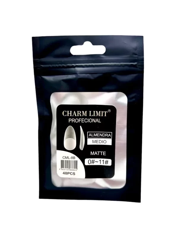 Producto - Tips press on soft gel almendra medio matte 48pcs charm limit