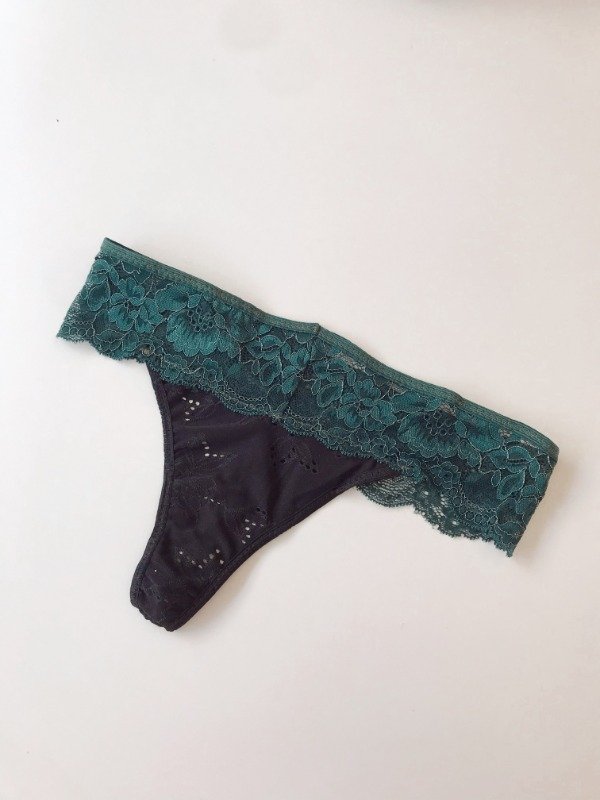 Producto - Less Nenufar broderie cintura puntilla verde inglés