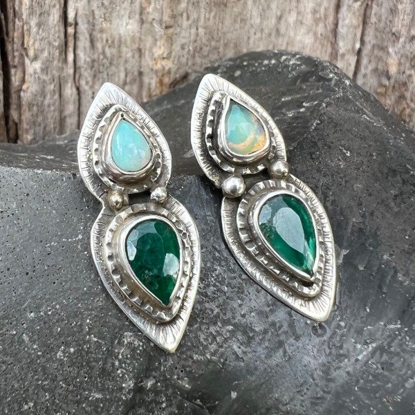 Producto - AROS ÓPALO Y ESMERALDAS