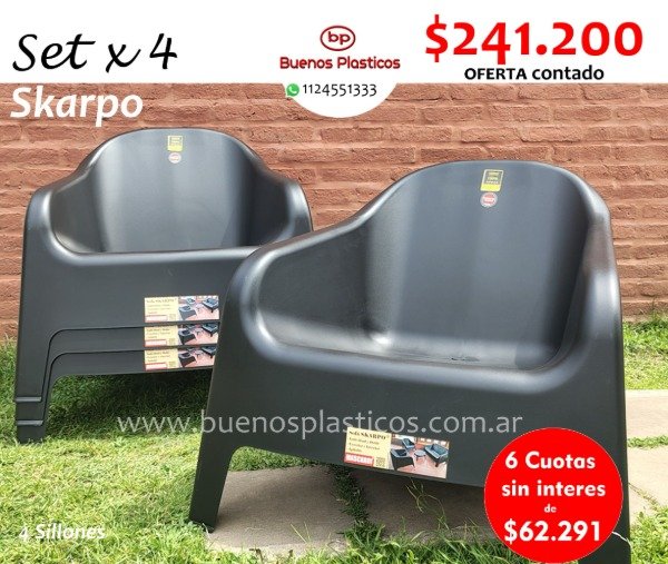 Producto - Set 4 Skarpos mascardi negros