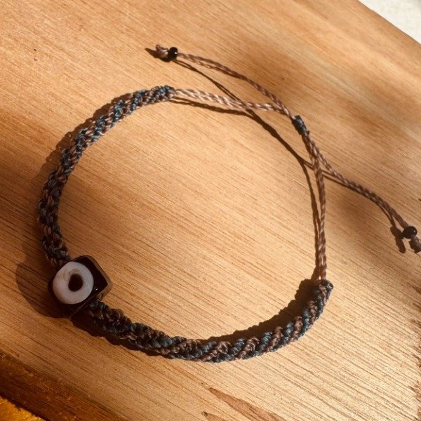 Producto - Pulsera Nirmala - Petróleo y Gris oscuro