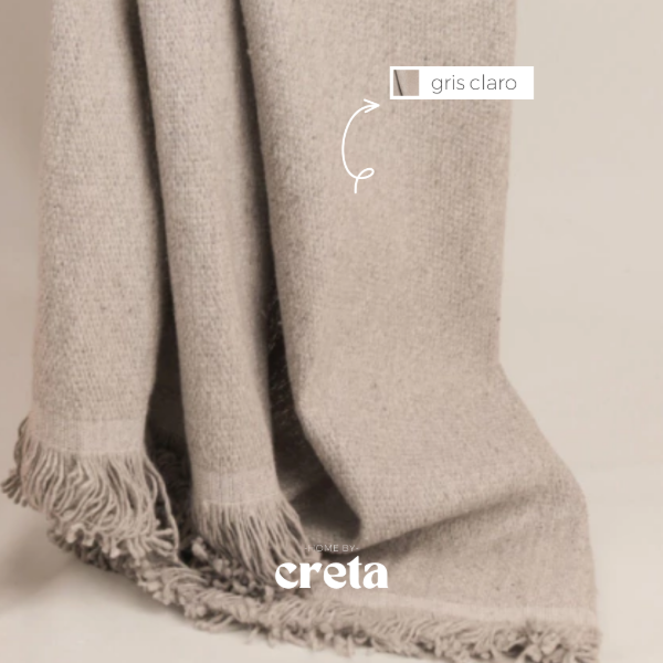 Producto - Manta Rústica Algodón Gris