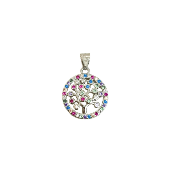 Producto - Dije Árbol de la vida Arcoíris Plata 925