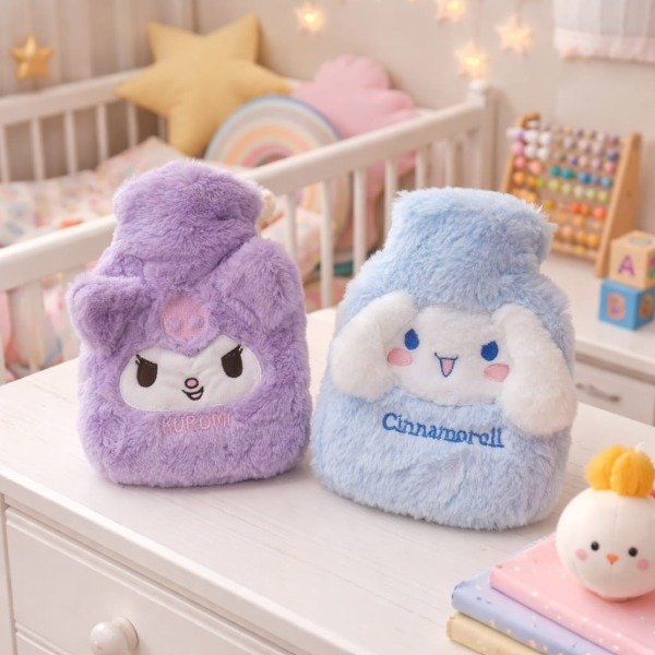 Producto - Bolsa de agua caliente con funda de peluche 800ml