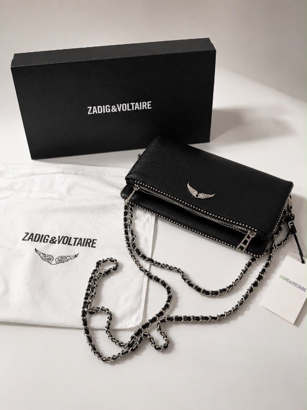Producto - Cartera Zadig y Volteire Rock clasica plateada