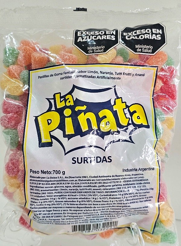 Producto - GOMA LA PIÑATA SURTIDAS X700grs