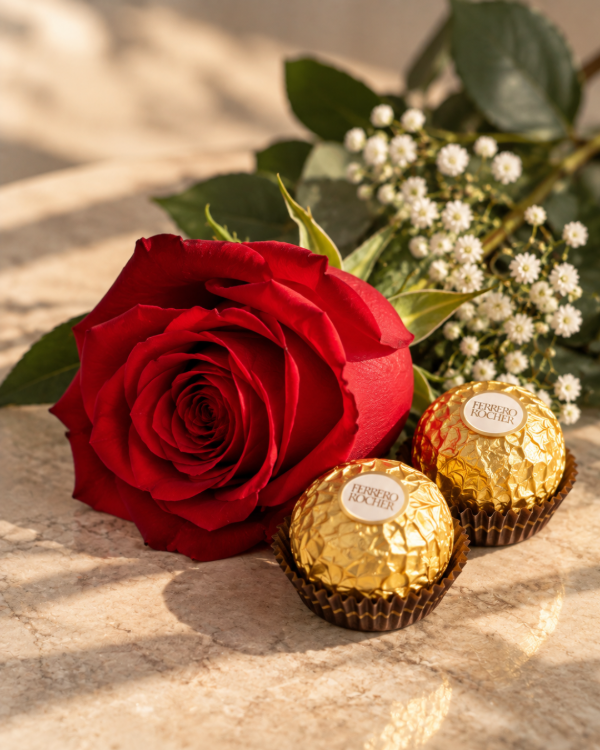 Producto - CAJA CORAZON CON ROSAS Y CHOCOLATES - 2