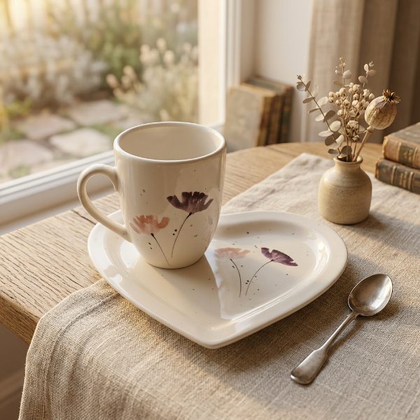 Producto - Set Taza + Bandeja Línea Plumas - 0