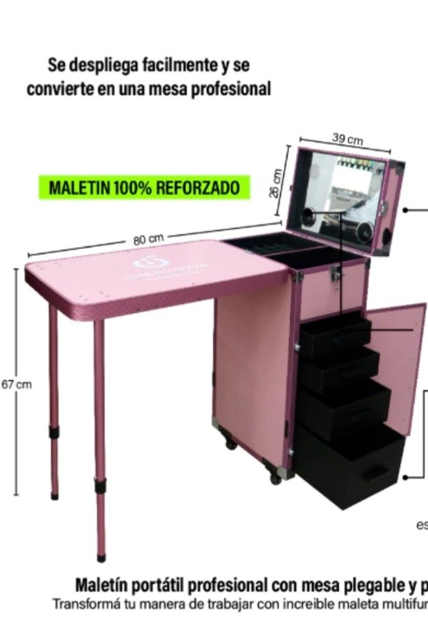 Producto - Maletín con ruedas tipo valija CHERIMOYA