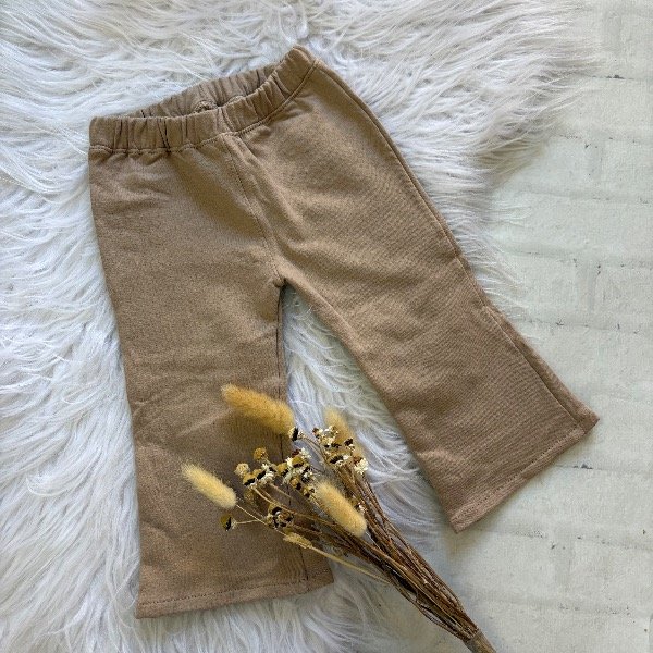 Calza oxford frizada en color beige talles 2 al 5