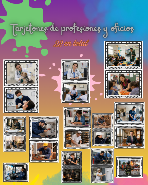 Producto - Tarjetones oficios y profesiones