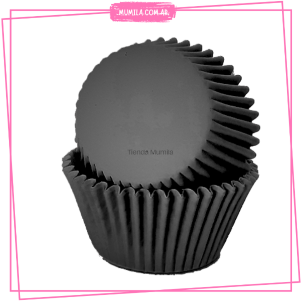Producto - Pirotines negro n10 x25unidades pirotin cupcake