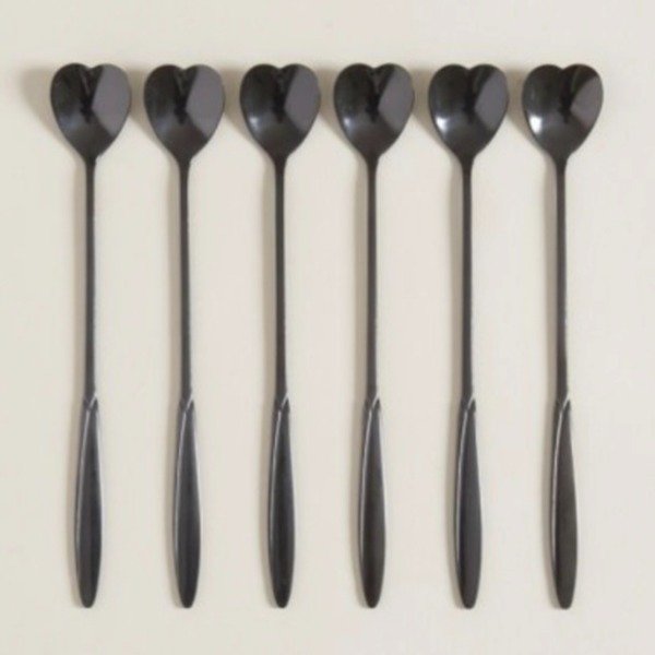 Producto - Cuchara hoja en acero negro 15 cm