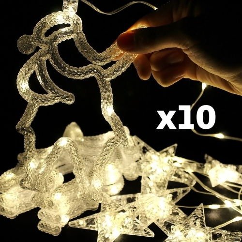 Producto - Cortina de luces Papá Noel luz calida