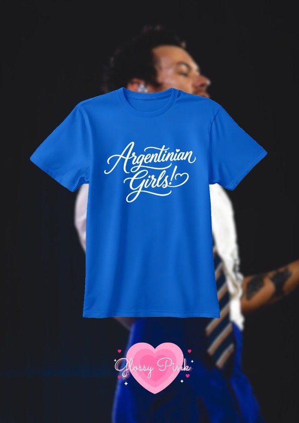 Producto - Remera azul Argentinian Girl deportiva - DTF