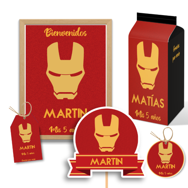 Producto - kit imprimible IRON MAN personalizado