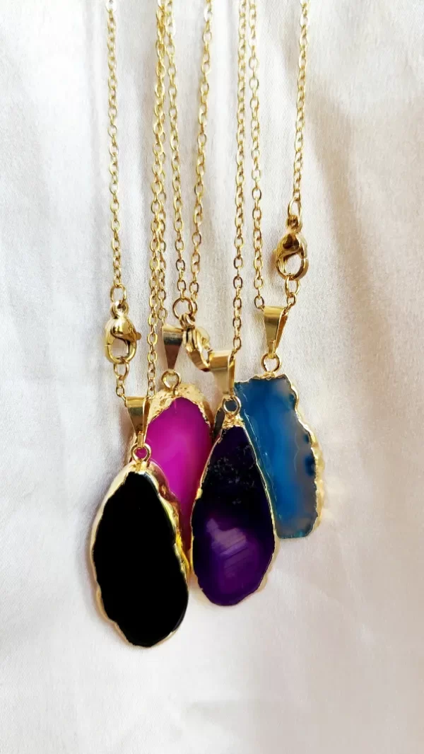 Producto - Collar Chapa de Ágata dotado