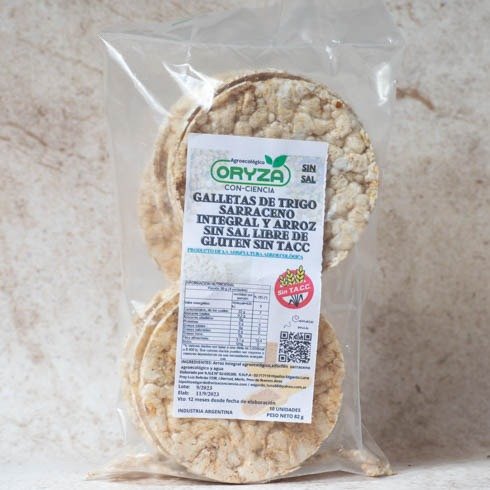 Producto - Galletas de Arroz y Sarraceno sin sal - 82 Gr - Oryza
