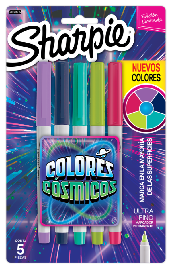 Producto - Marcador Sharpie Ultra Fino Colores Cosmicos Blister X5