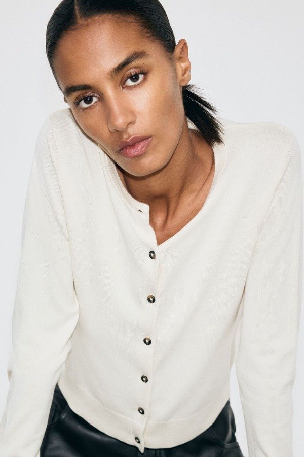 Producto - Cardigan HyM natural mujer
