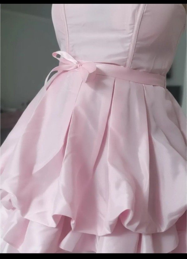 Producto - Vestido corto globo straples - 1