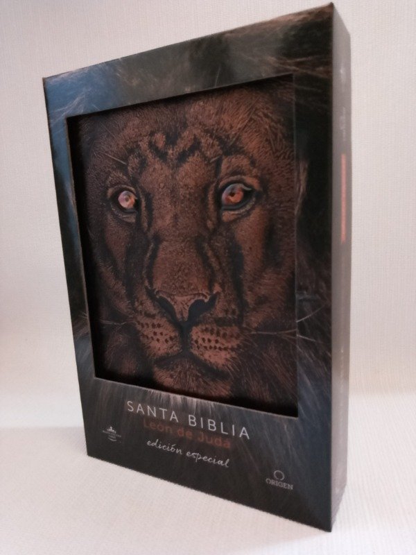 Producto - Biblia Reina Valera 1960 León De Judá 3D Color Bronce en Caja (Edicion Limitada)