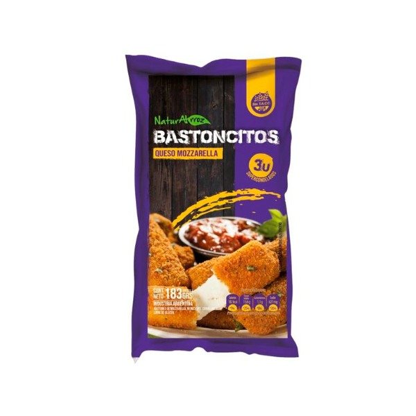 Producto - Bastoncitos Queso Mozzarella x 183g SIN TACC- Naturalrroz