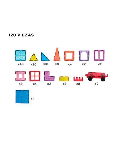 Producto - Bloques De Construcción Gadnic Magnéticos 120 Piezas - 3