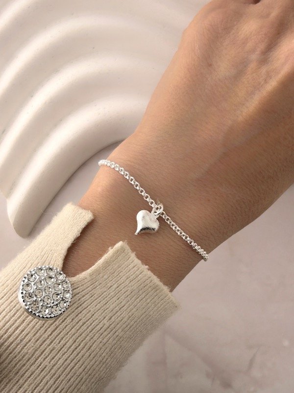 Producto - PULSERA DE PLATA CORAZÓN INFLADO 0175