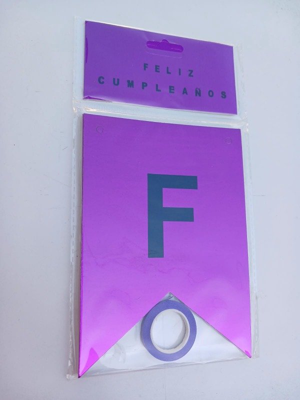 Producto - Banderín Espejado "FC" Violeta