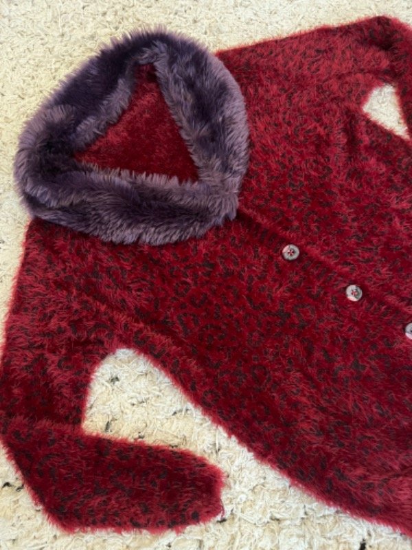 Producto - Cardigan bordo y violeta