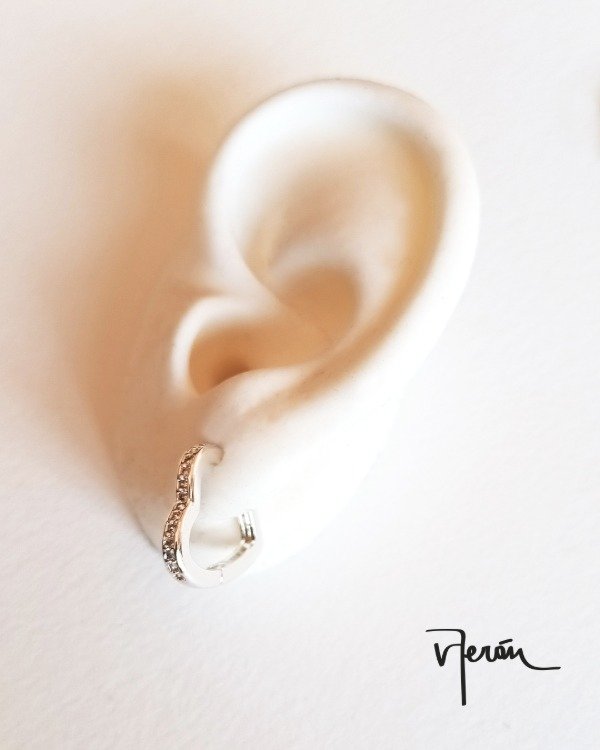 Producto - Argollitas corazón micropavé 15 mm