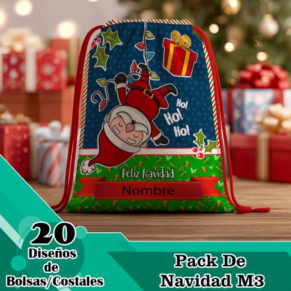 Producto - Diseños Digitales / Plantillas Para Bolsas / Costales Navideños M3