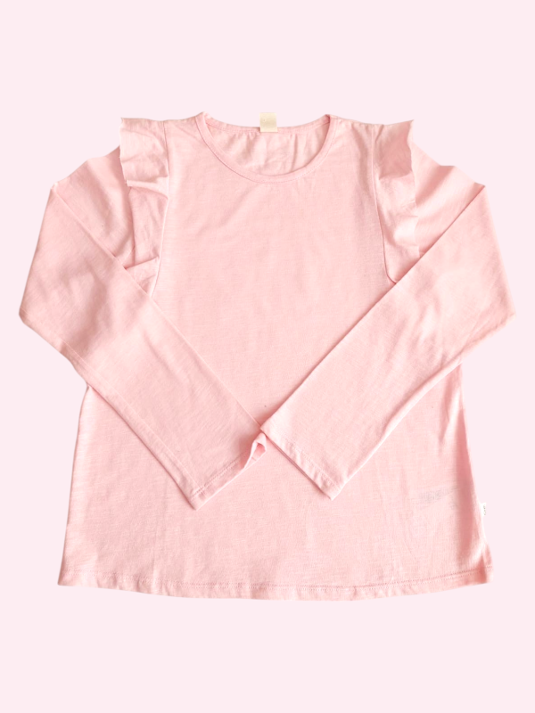 Producto - Remera manga larga rosa con volados Cheeky Talle 12
