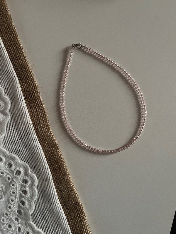 Producto - Collar de cristales rosa claro
