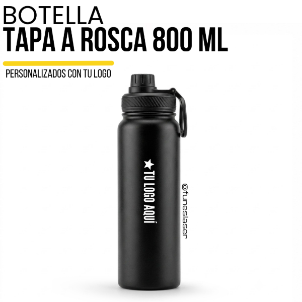 Producto - Botella negra tapa a rosca 800 ml - 0