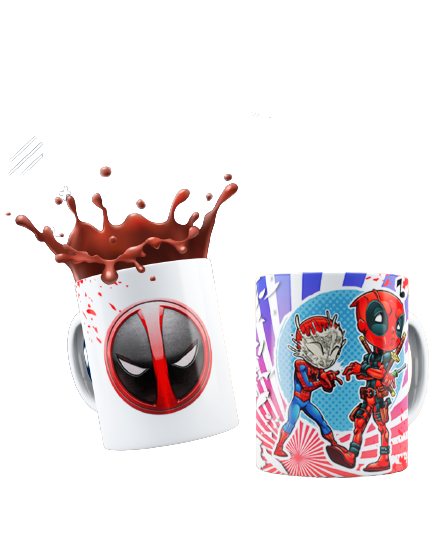 Producto - Taza Deadpool/Spiderman