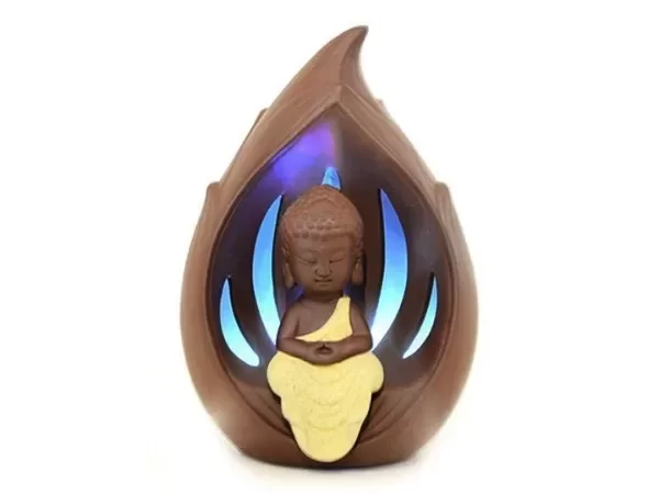 Producto - CASCADA DE HUMO NIÑO BUDA C/LED 17 CM
