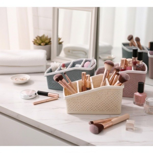 Producto - ORGANIZADOR CON 4 DIVISIONES CALADO 20X11 CM COLORES SURTIDOS - 0