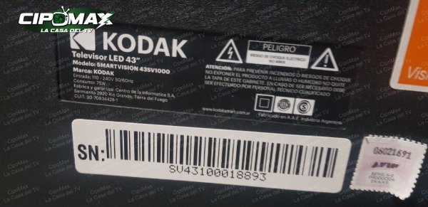 Producto - Placa Tcon Kodak SMARTVISION 43SV1000 - 6870C-0532A Garantia - 4