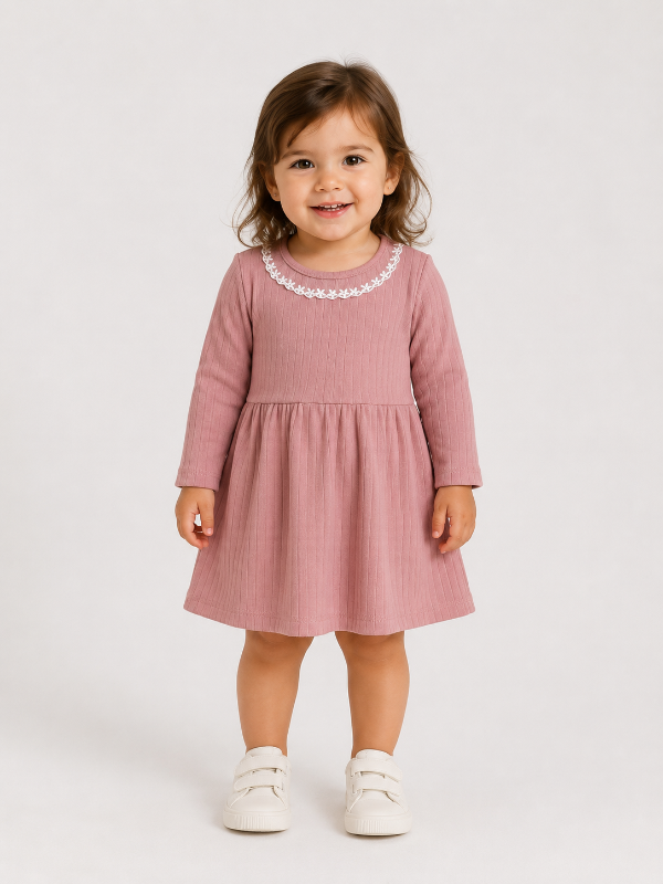 Producto - VESTIDOS ALGODÓN BEBA CON PUNTILLA - 0