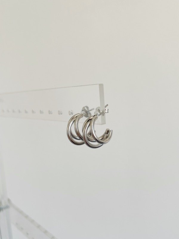 Producto - AROS TRIPLES DOROTY SEMI-ARGOLLITAS(PAR)