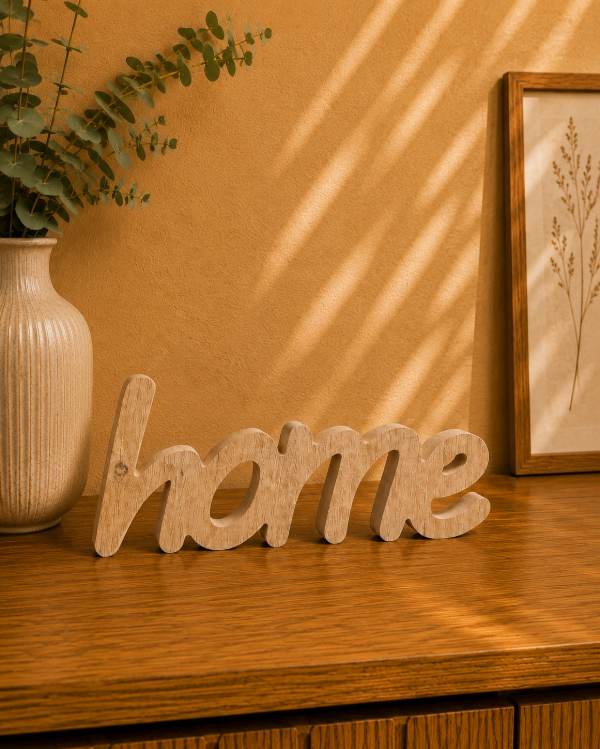 Producto - Palabra decorativa HOME color madera - 1
