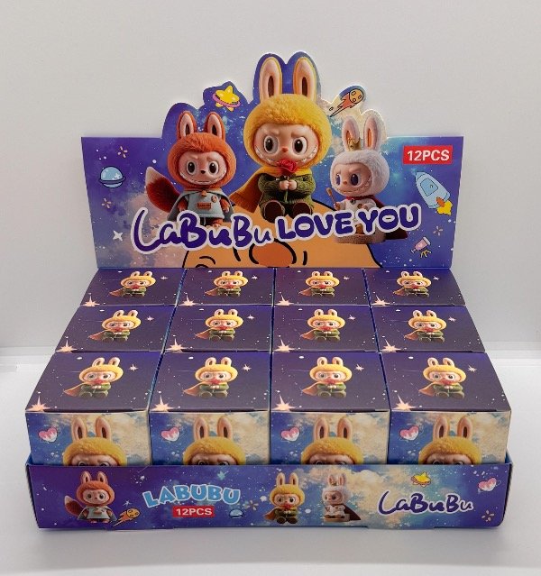 Producto - Llaveros I love Labubu sorpresa caja x12u