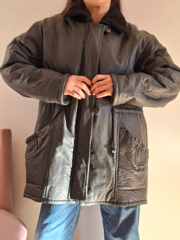 Producto - Saco cuero peluche