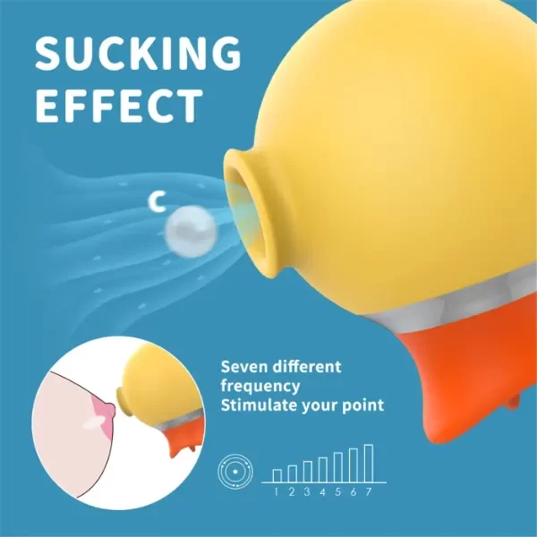 Producto - Vibrador Lengua Succionador- Little Duck - 8Cm X 6,5Cm - 1