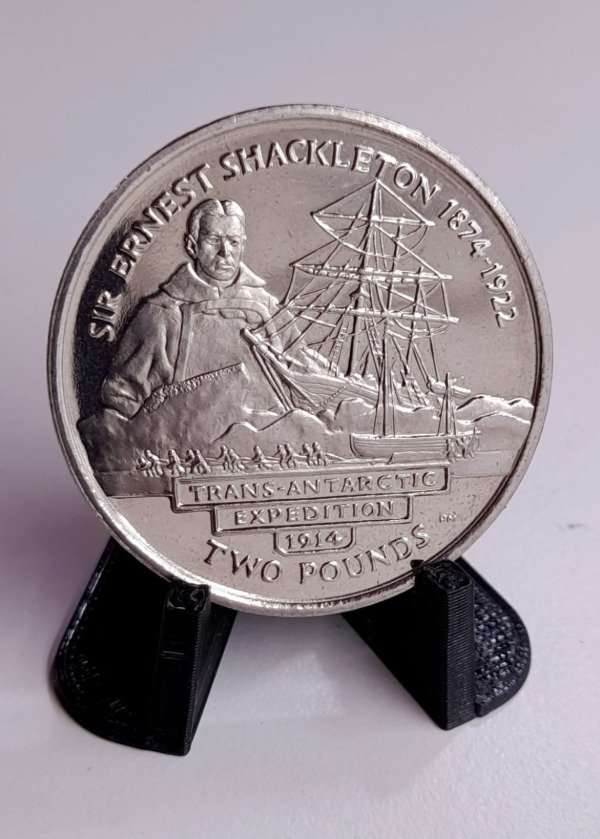 Producto - Islas Georgias y Sanwich del Sur 2 Pounds 2007 Ernest Shackleton Km#20 Unc