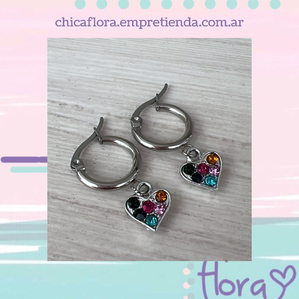 Producto - Aritos Acero Colgante Colores