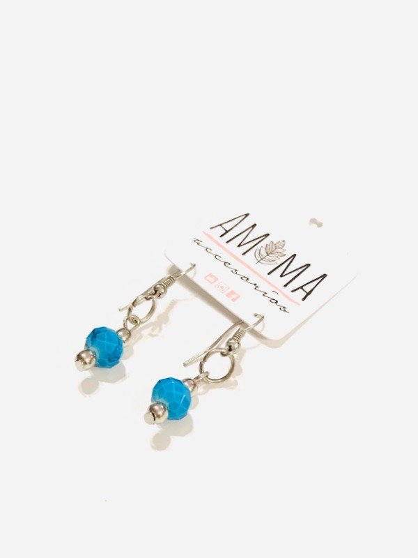 Producto - Aros CRISTAL turquesa