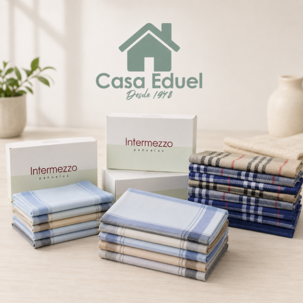 Producto - Pañuelo Hombre Cuadrille Puro Algodon Intermezzo x6